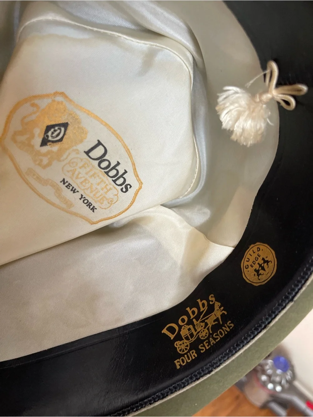 Vintage Dobbs Fifth Avenue Guild Edge Fedora Hat Size 6 3/4 Four Fifteen Washer